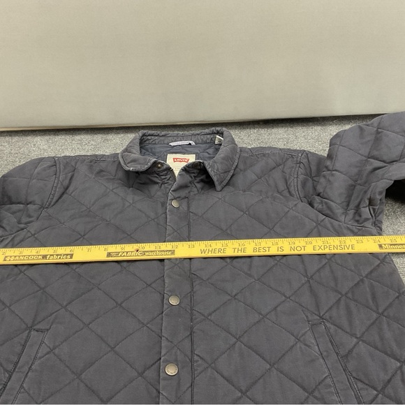 Vintage Levi’s Jacket Men’s XL Navy Blue Quilted Trucker Work Full Zip/ Button - Picture 6 of 12